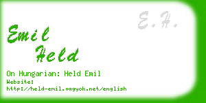 emil held business card